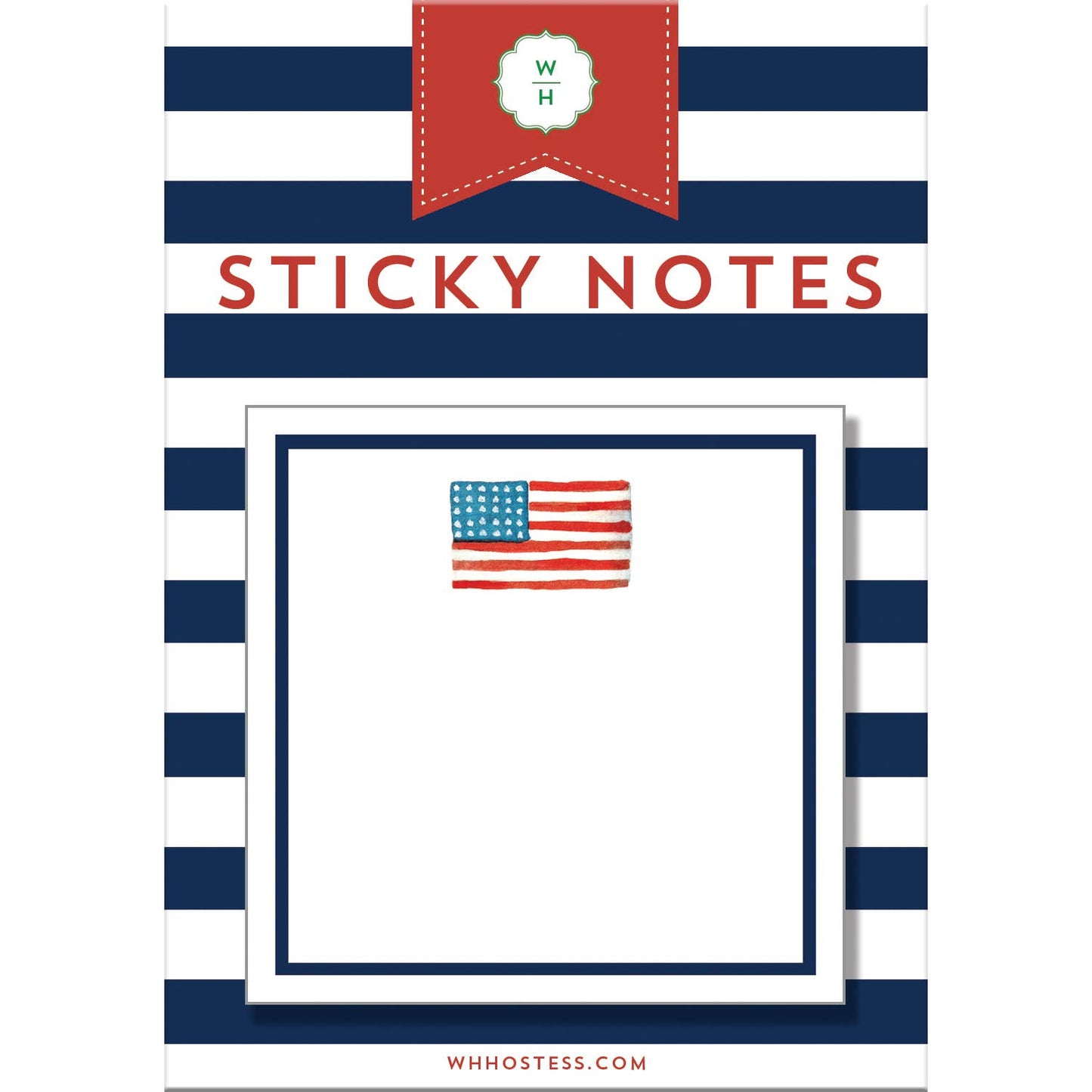 In Stock American Flag Single Sticky Notes