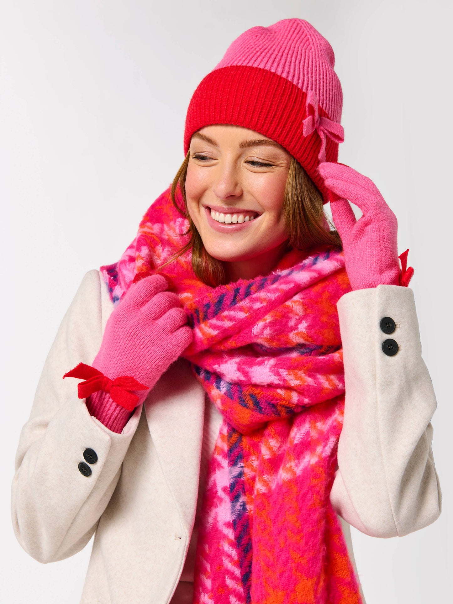 MIA TOUCHSCREEN GLOVES: PINK