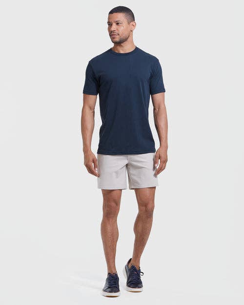 Short Sleeve T-Shirt | Crew Neck | Navy: L