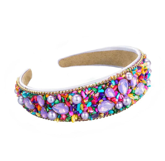 Confetti Couture Rhinestone Headband Women Hair Accessory