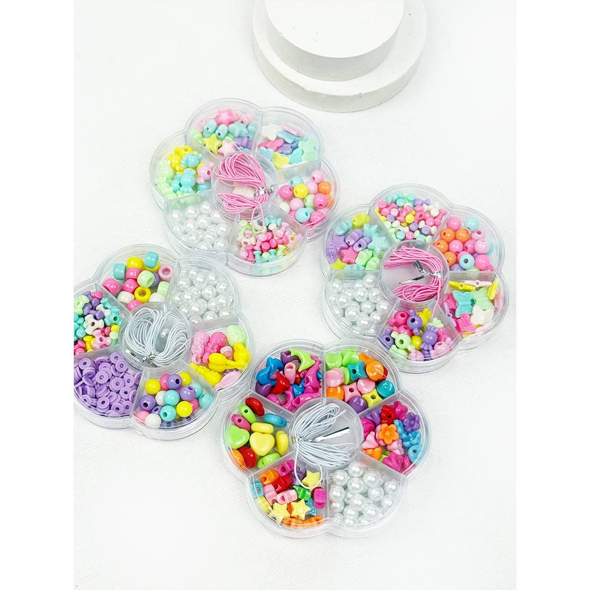 DIY Bracelet Making Pearl Color Mix Beads Set: MIX COLOR / ONE(12)