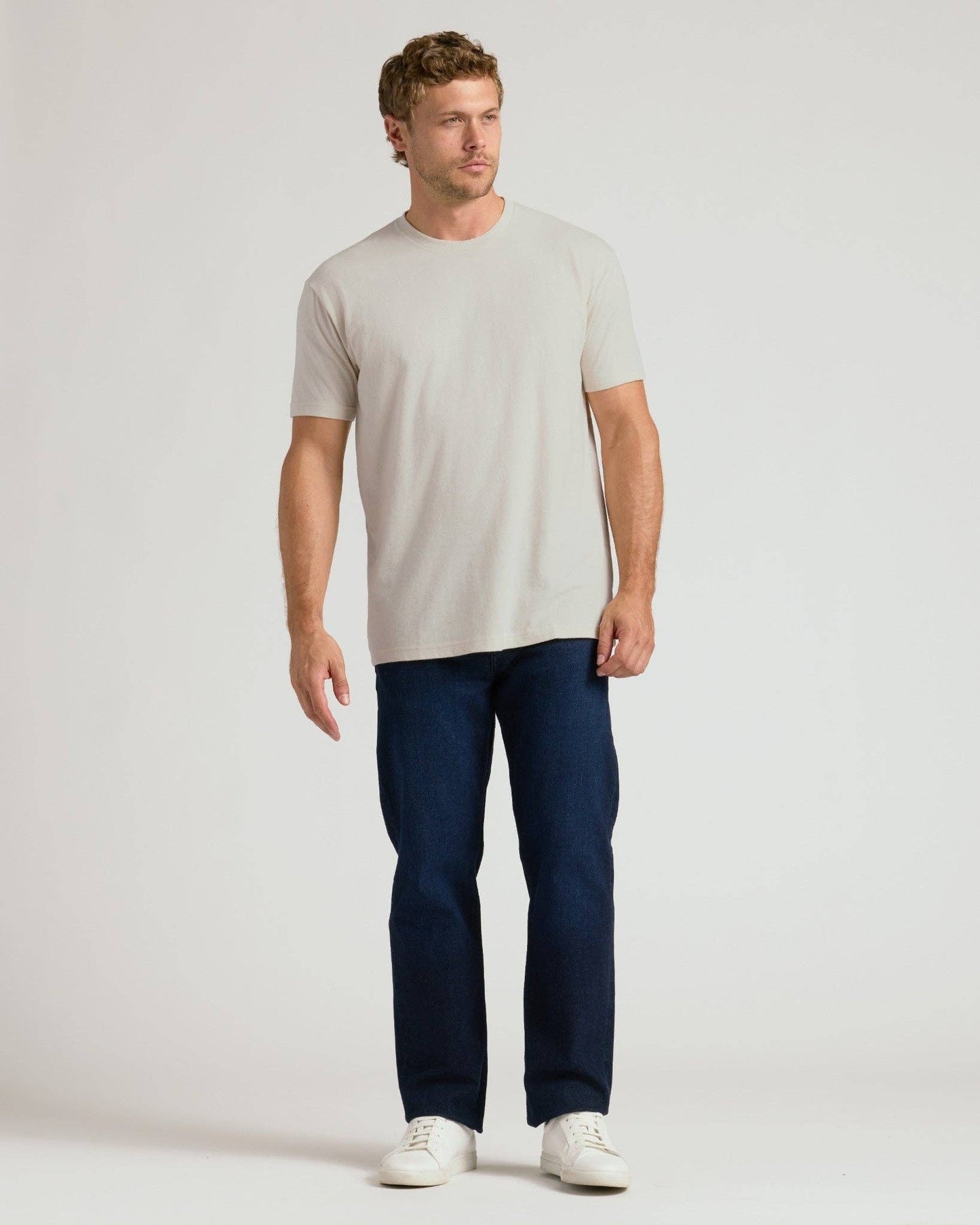 Sandstone Short Sleeve Crew Neck Tee: L