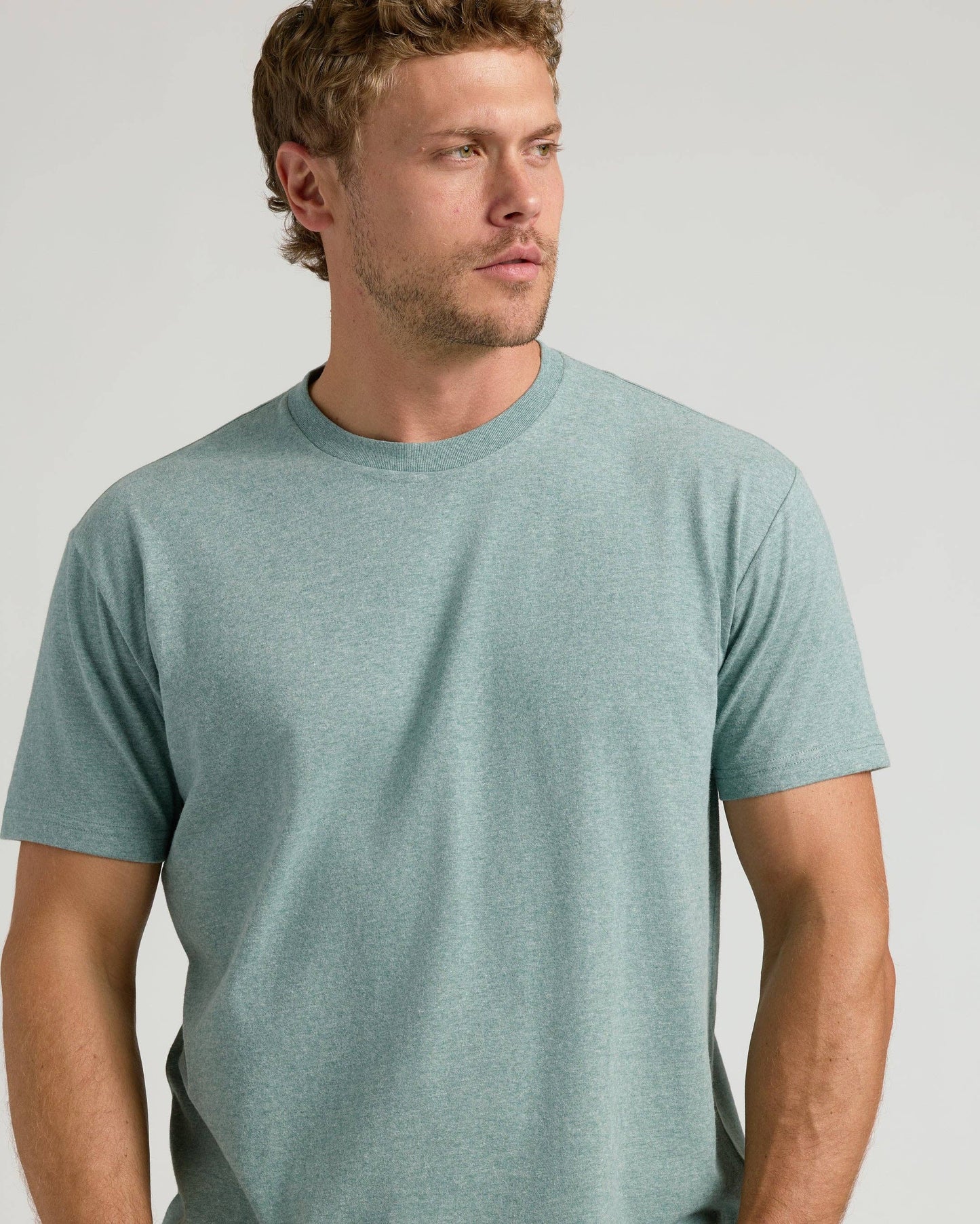 Heather Balsam Classic Crew Neck: M