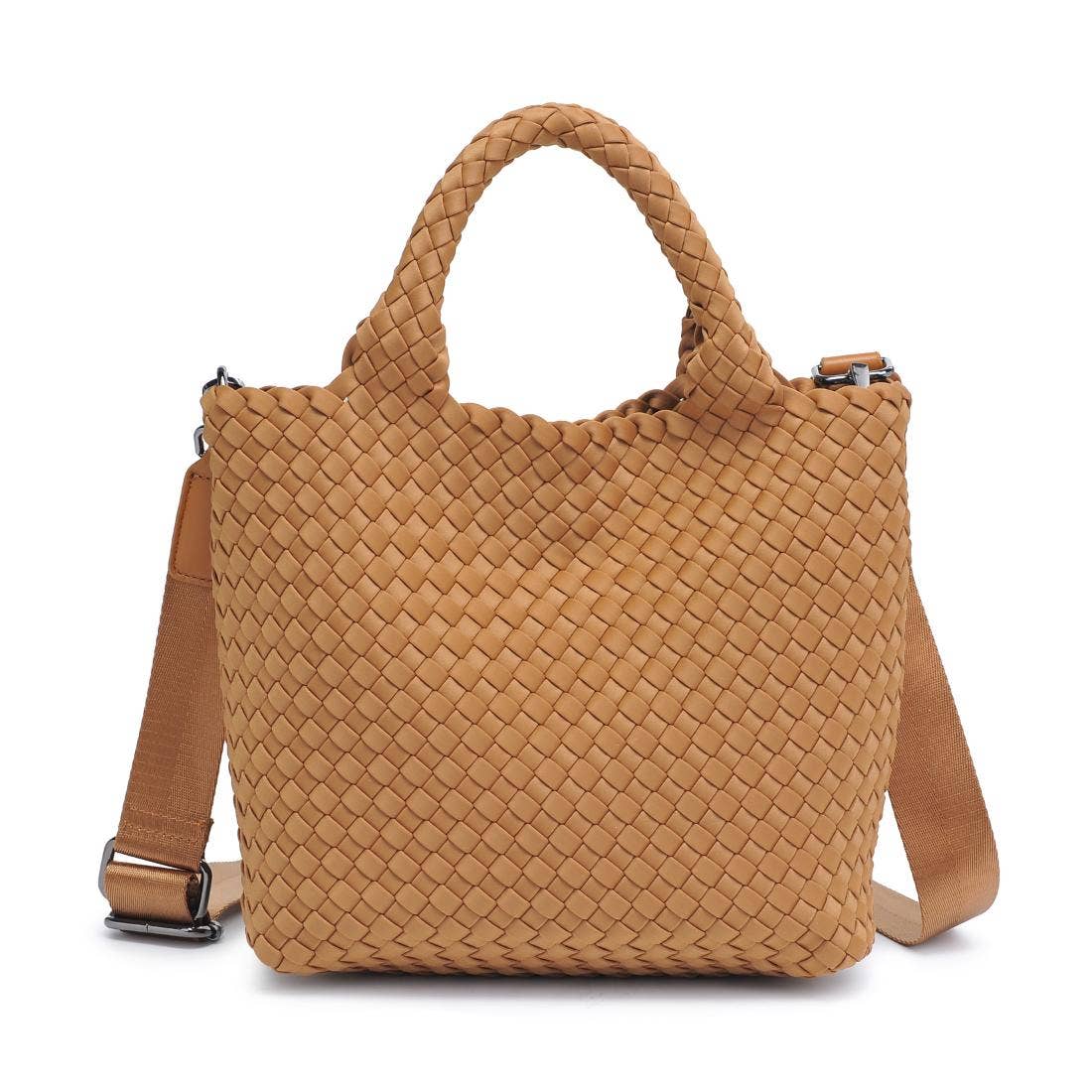 Sky's The Limit Small Woven Neoprene Crossbody: Sand