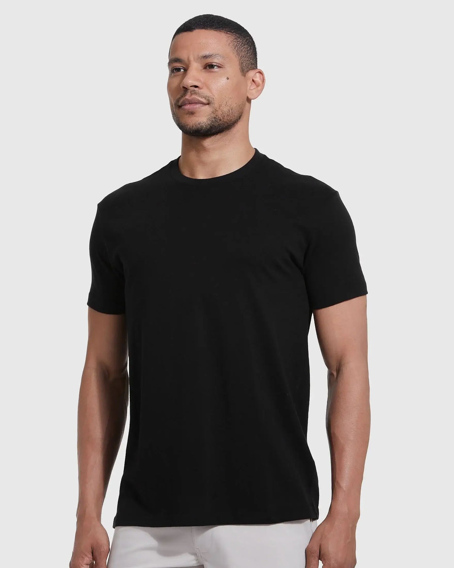 Short Sleeve T-Shirt | Crew Neck | Black: XL