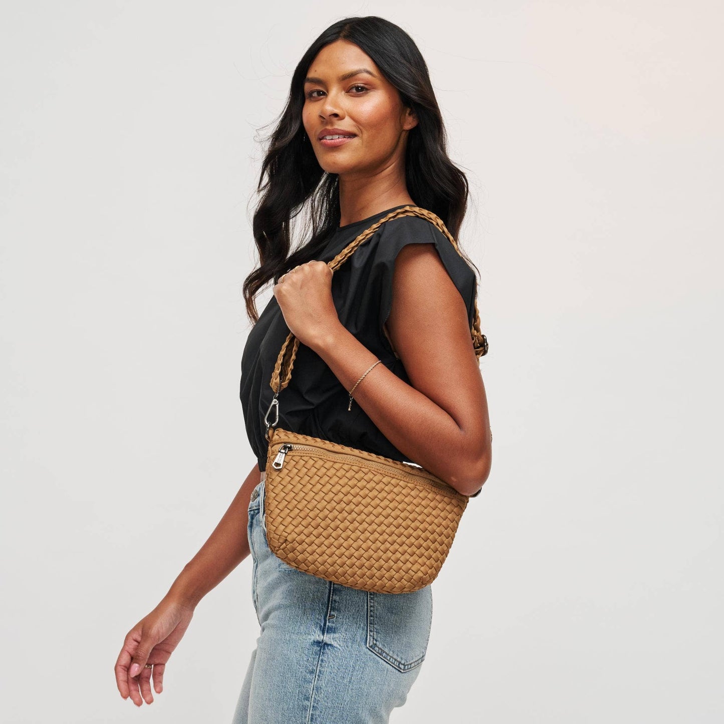 Ethereal - Woven Neoprene Crossbody: Sand
