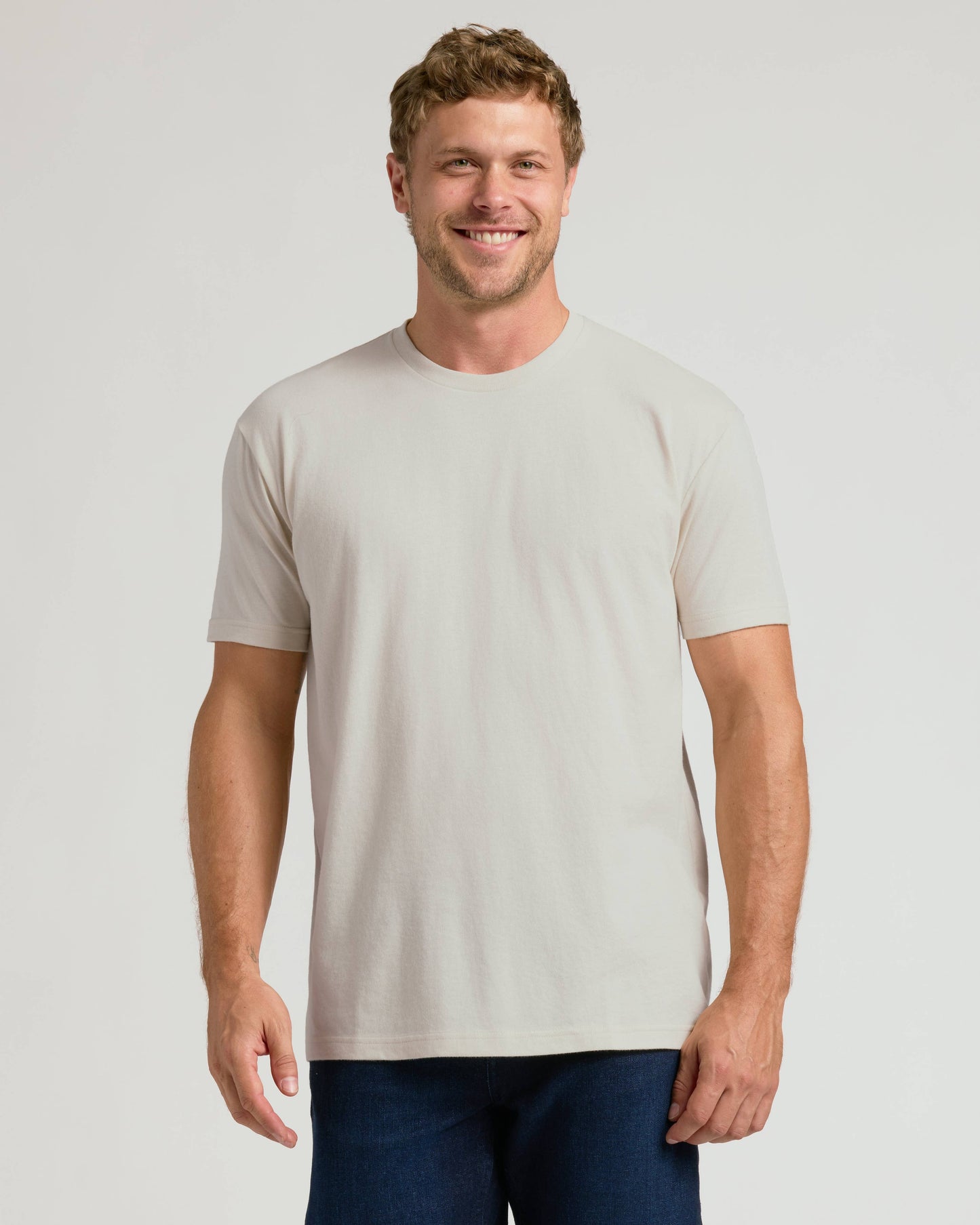 Sandstone Short Sleeve Crew Neck Tee: L