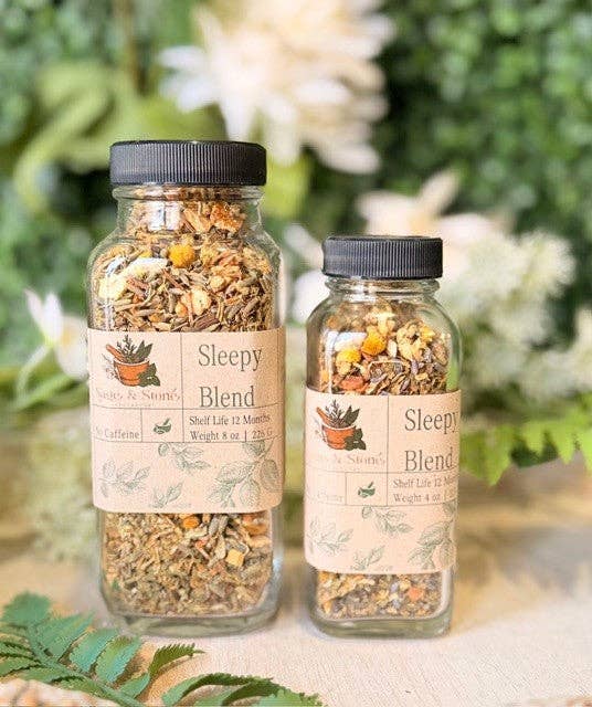 Sleepy Blend Herbal Tea: 8 oz Glass Jar