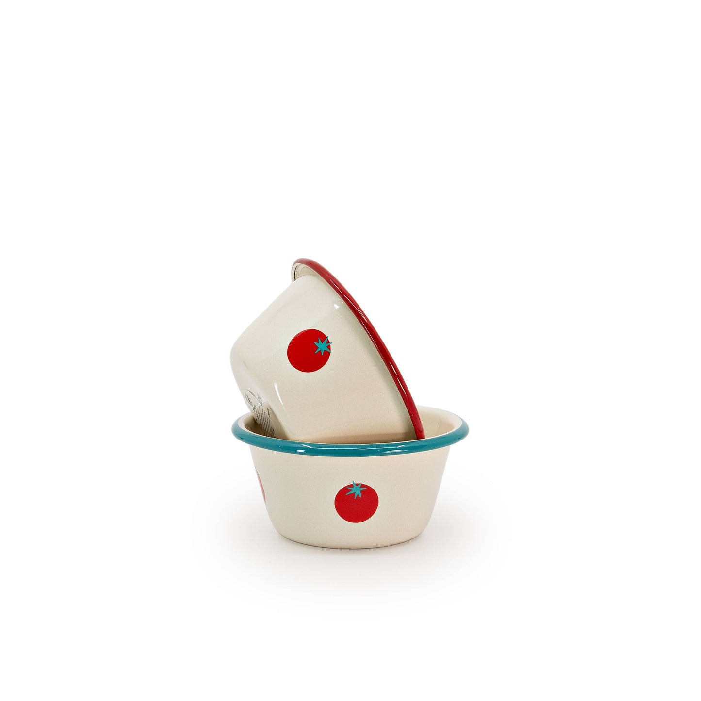 Dan Pelosi x CCH Tomato Enamelware Soup Bowl: Red Rim
