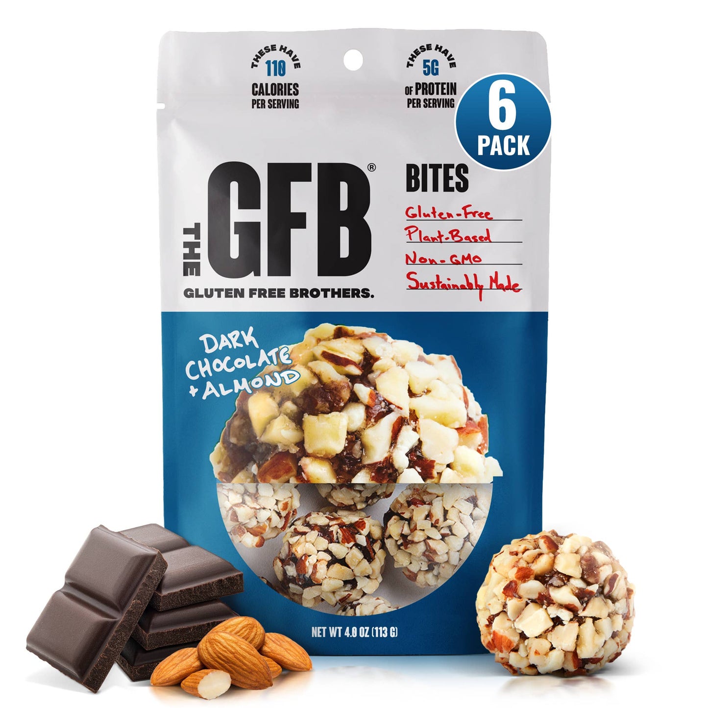 Dark Chocolate Almond Protein Bites