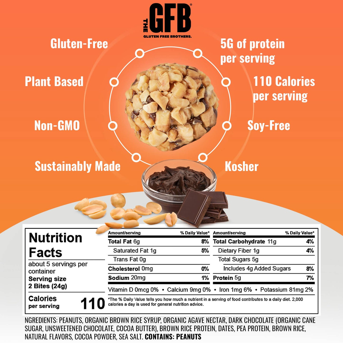 The GFB: Dark Chocolate Peanut Butter Protein Bites