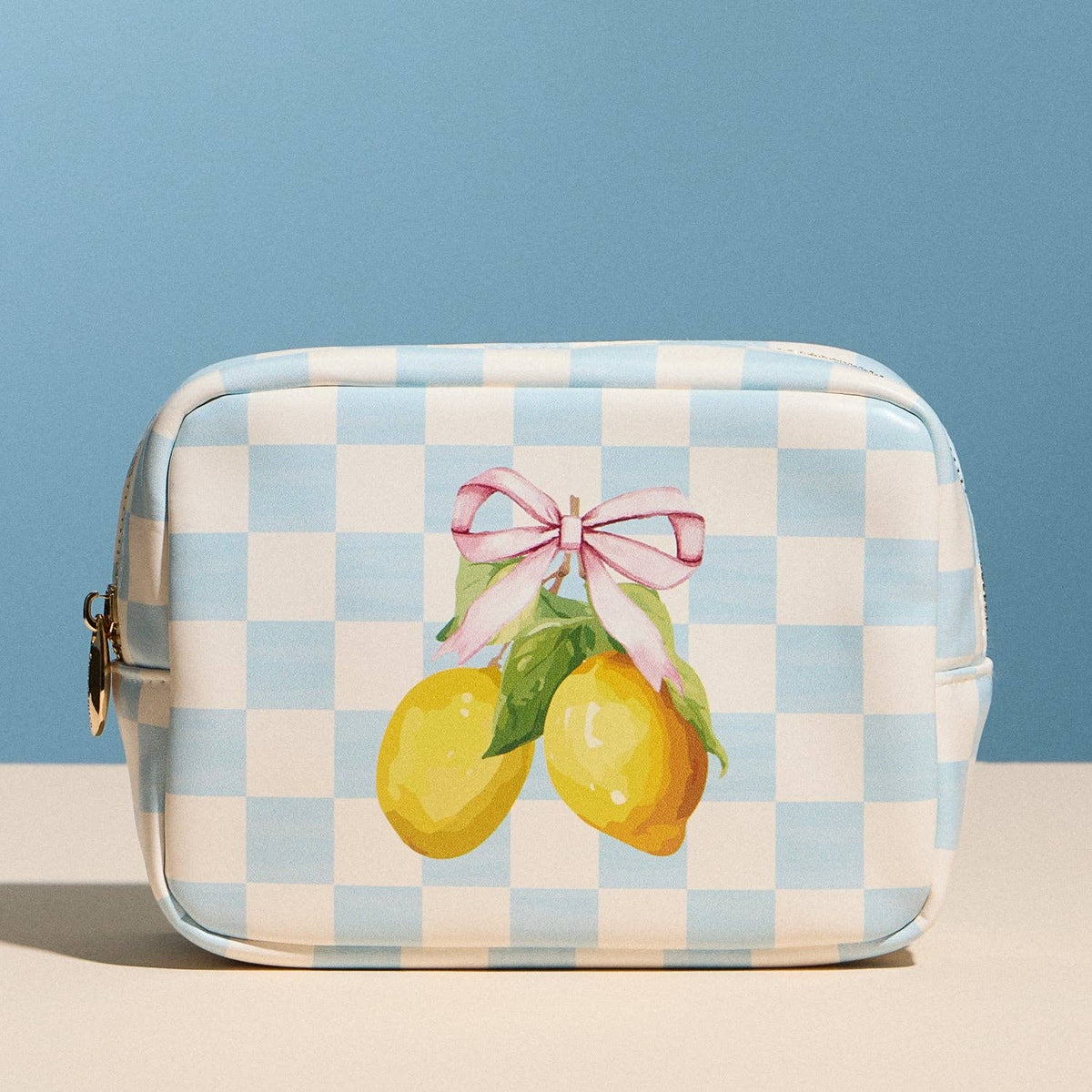 Lemon Gingham | Cosmetic Pouch: YL / ONE