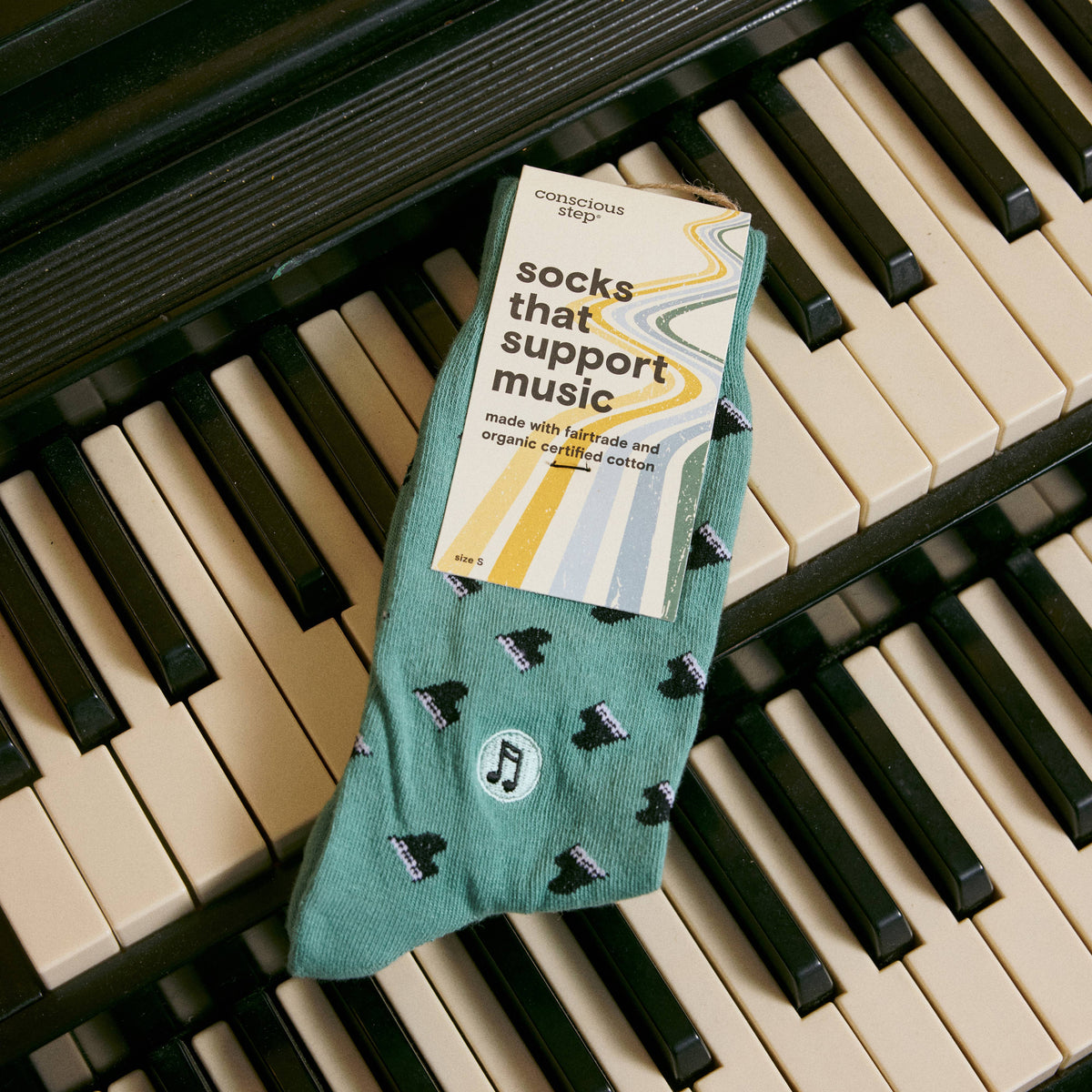 Socks that Support Music | Pianos - Gifts for Music Lovers: Small
