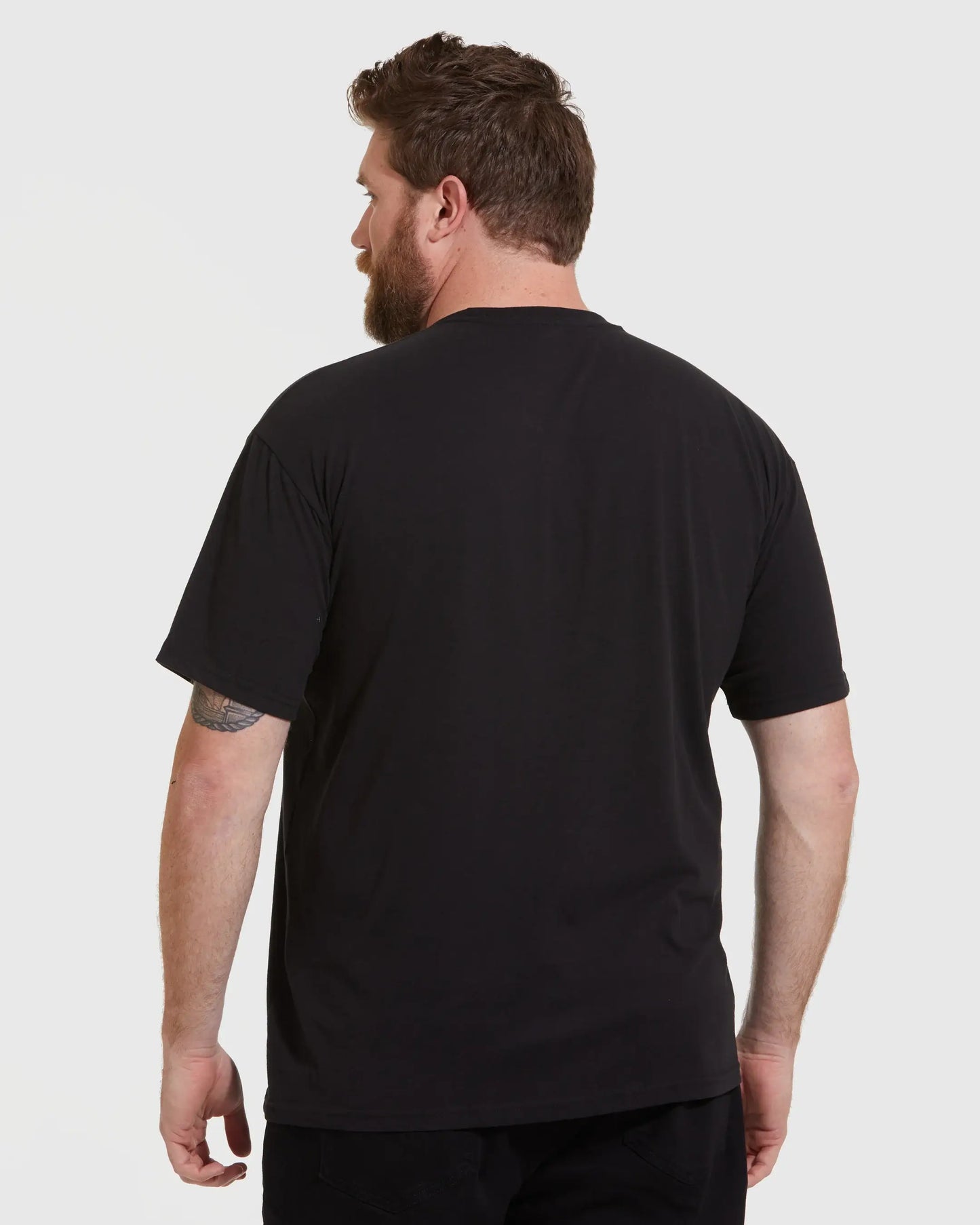 Short Sleeve T-Shirt | Crew Neck | Black: XL