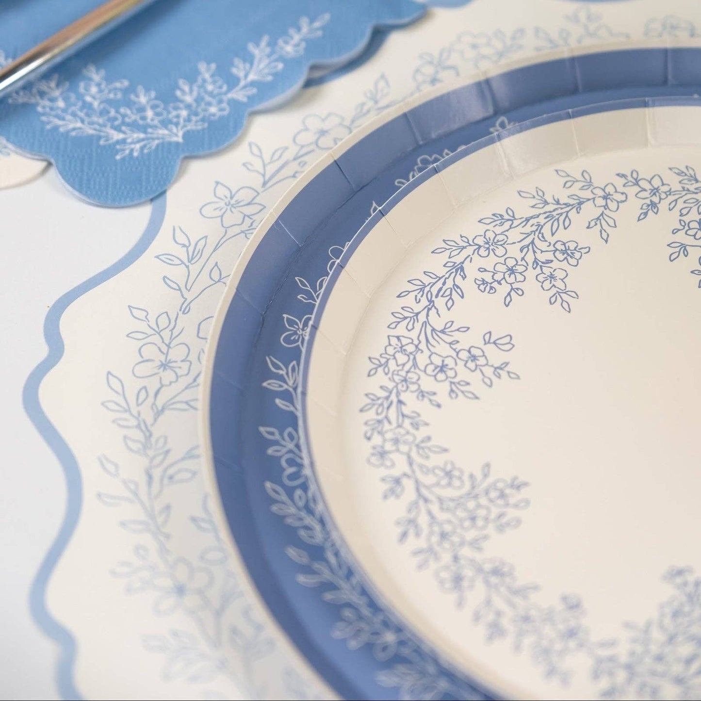 Floral Elegance Blue Dinner Plate- Pre Order Ships January 20th