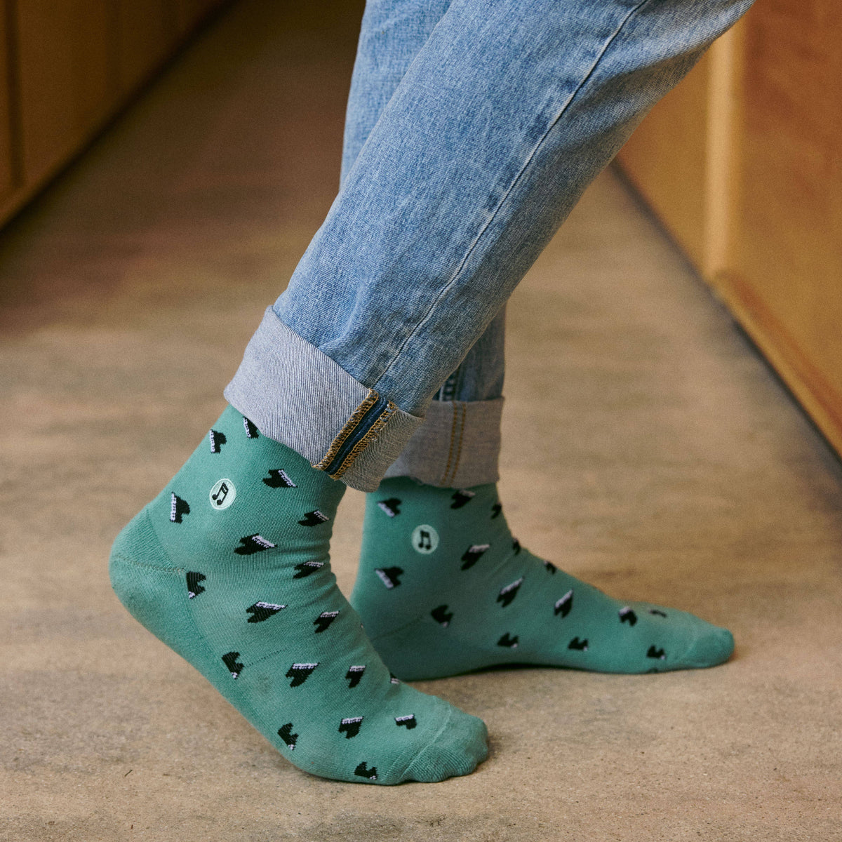 Socks that Support Music | Pianos - Gifts for Music Lovers: Small
