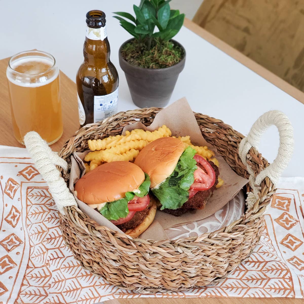 Handmade Bread Warmer & Wicker Basket - Owl Round