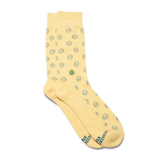 Socks that Support Mental Health (Smiley Faces): Medium