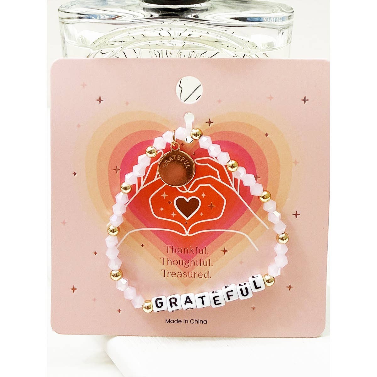 4-Kind Mix Beads Grateful Inpirational Bracelet: MIX COLOR / ONE(12)