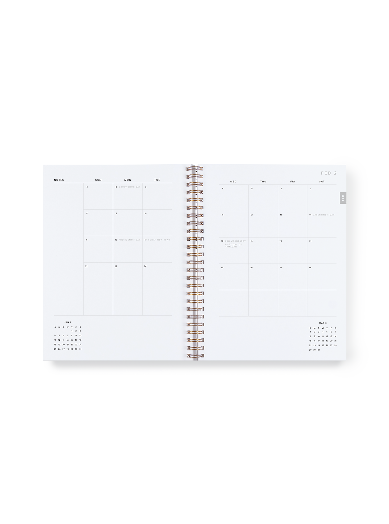 2026 Compact Task Planner: Natural Linen / None