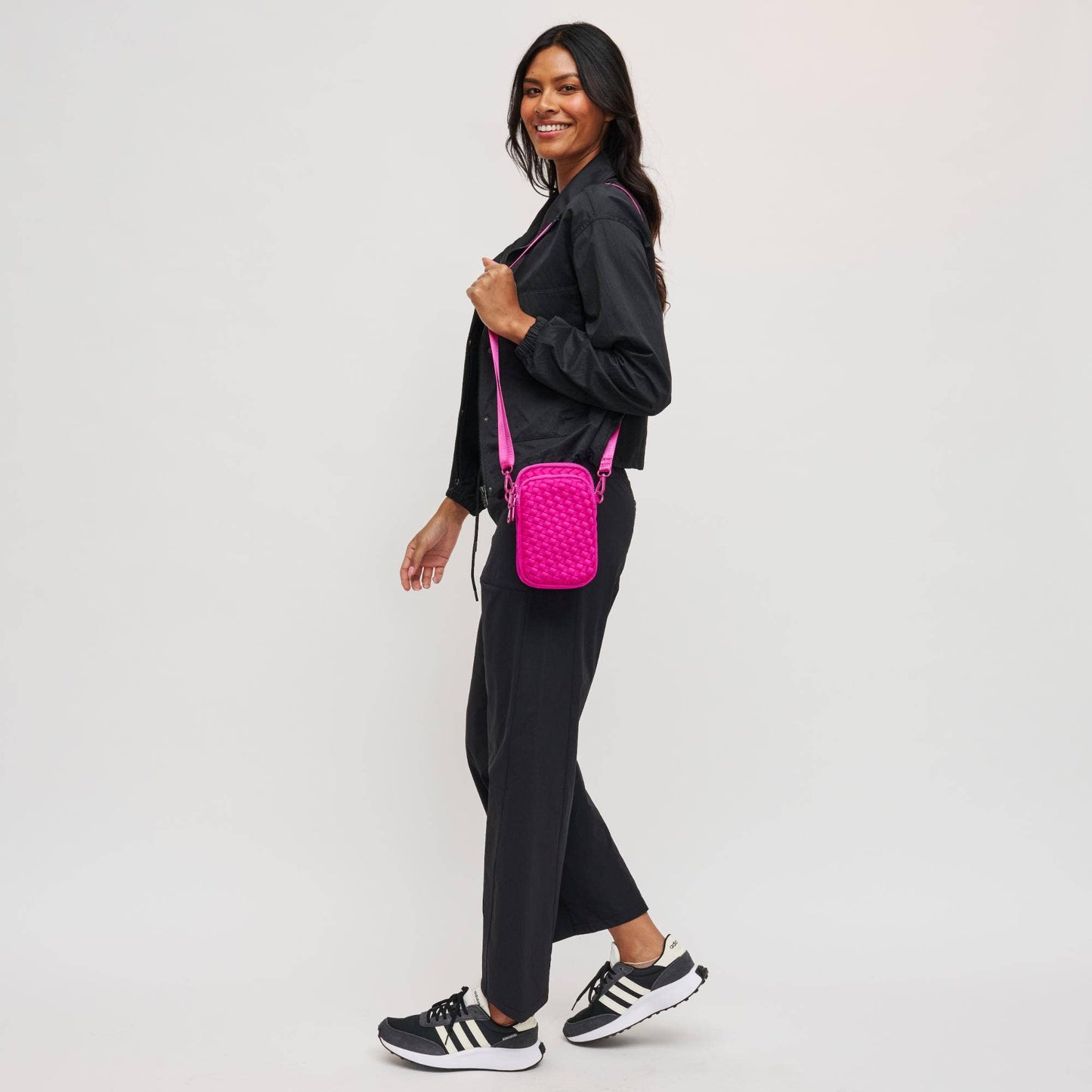 Divide & Conquer Woven Neoprene Crossbody: Nude