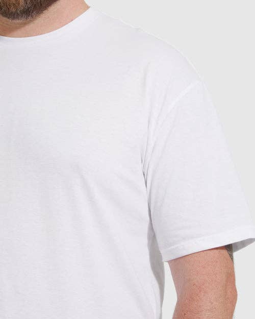 Short Sleeve T-Shirt | Crew Neck | White: XL