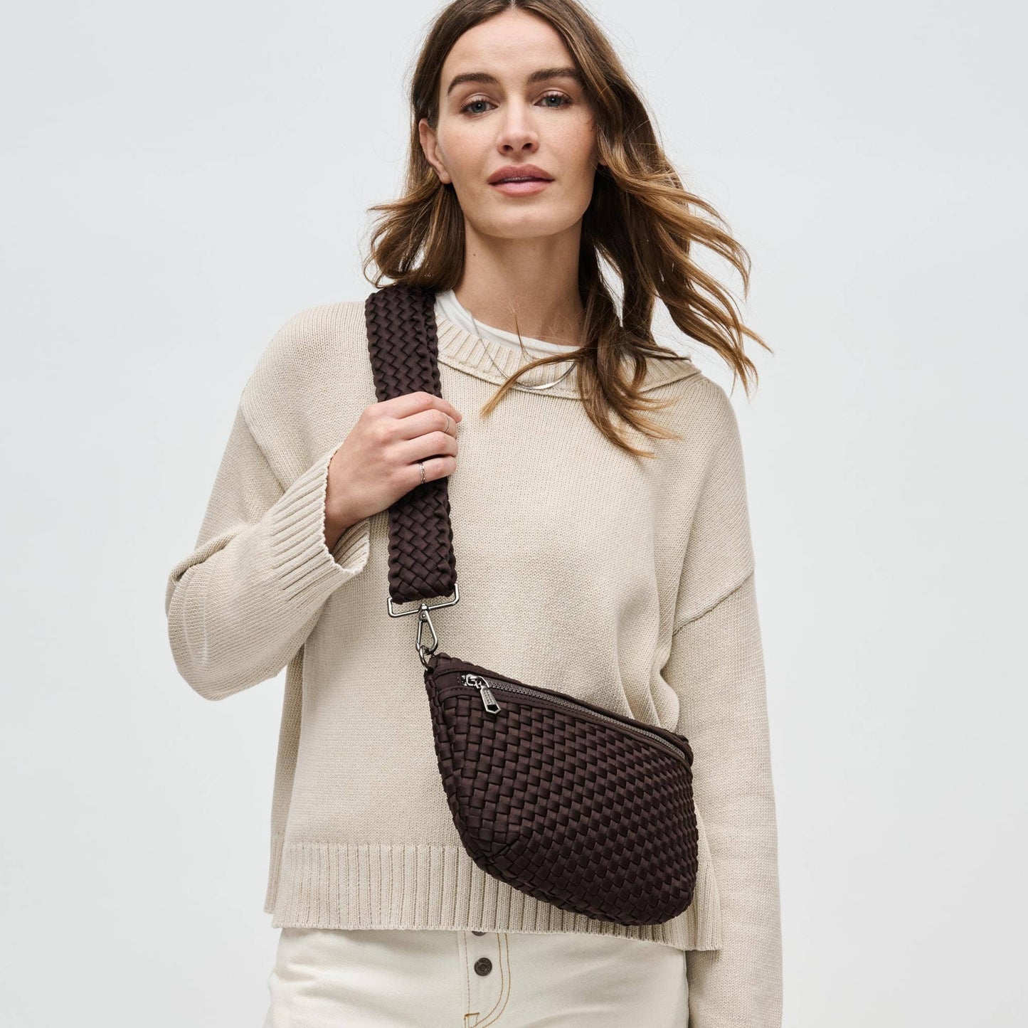 Ethereal - Woven Neoprene Crossbody: Black