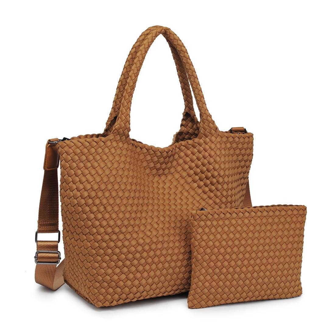 Sky's The Limit Medium Woven Neoprene Tote: Sand