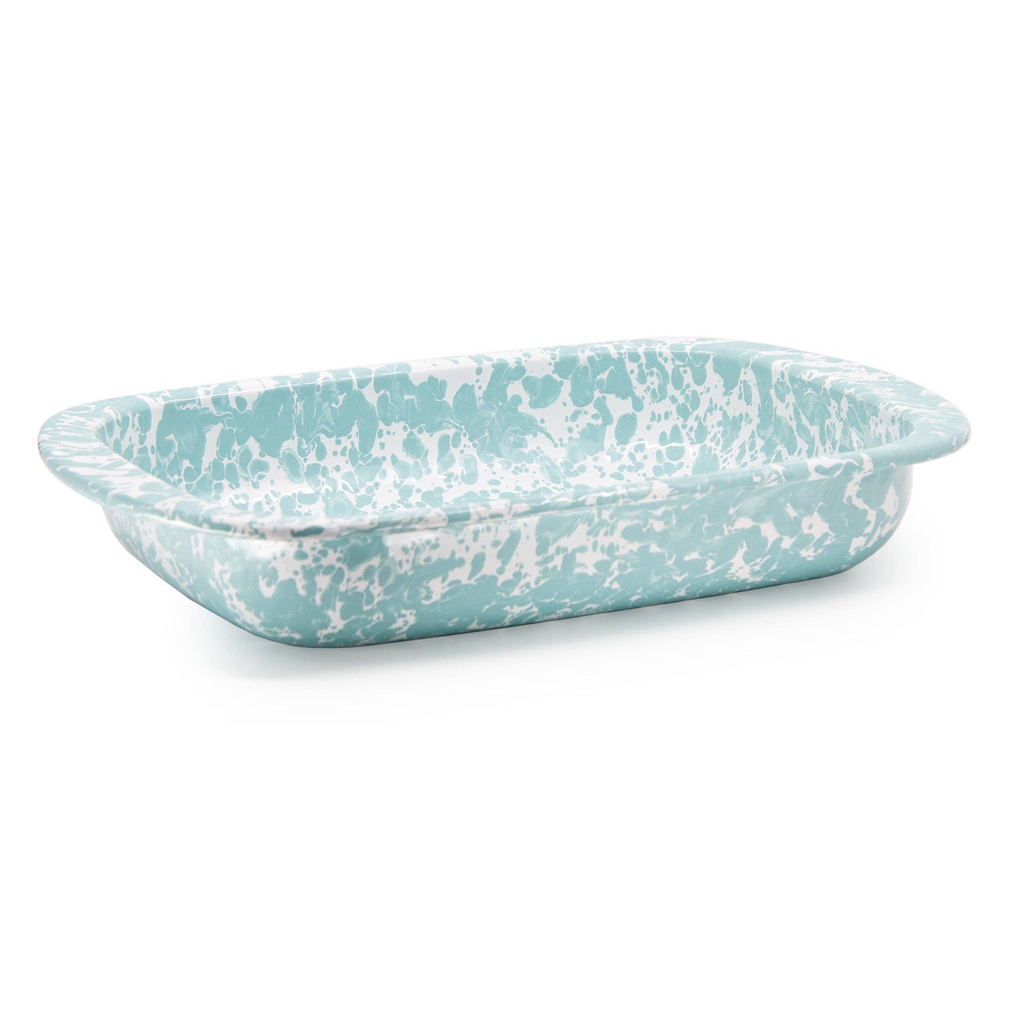 Golden Rabbit Enamelware Swirl Baking Pan: Cobalt Swirl