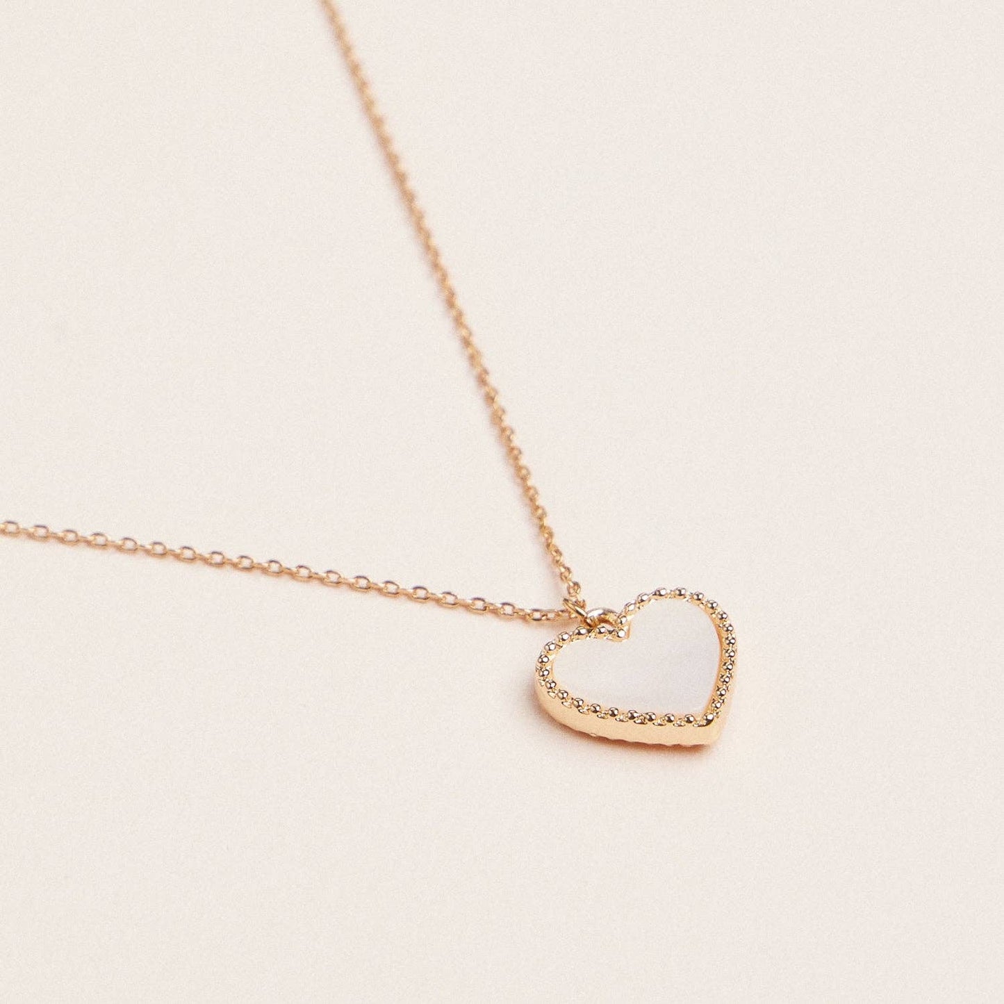 Gold Heart Pendant Necklace with Enamel and Crystal Charm: Red