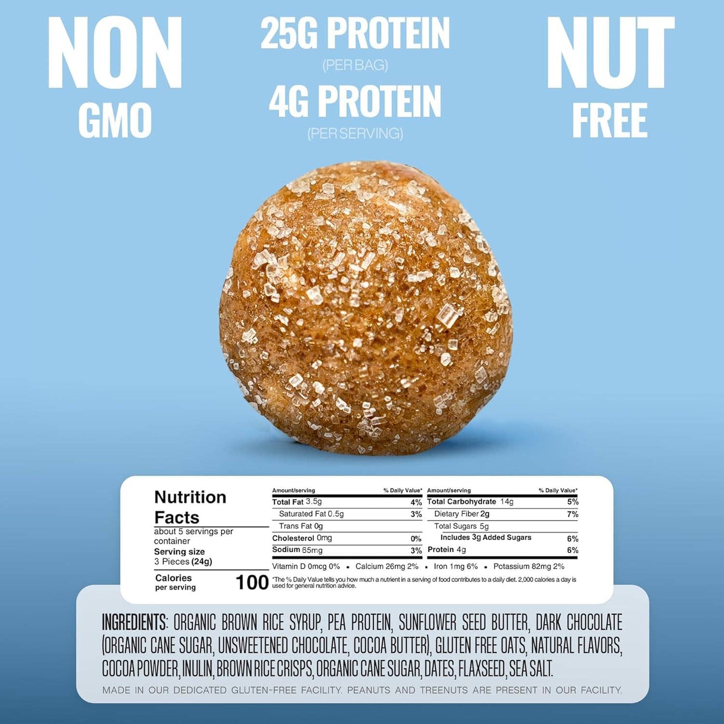 The GFB Chocolate Chip Cookie Dough Bites (Nut Free)