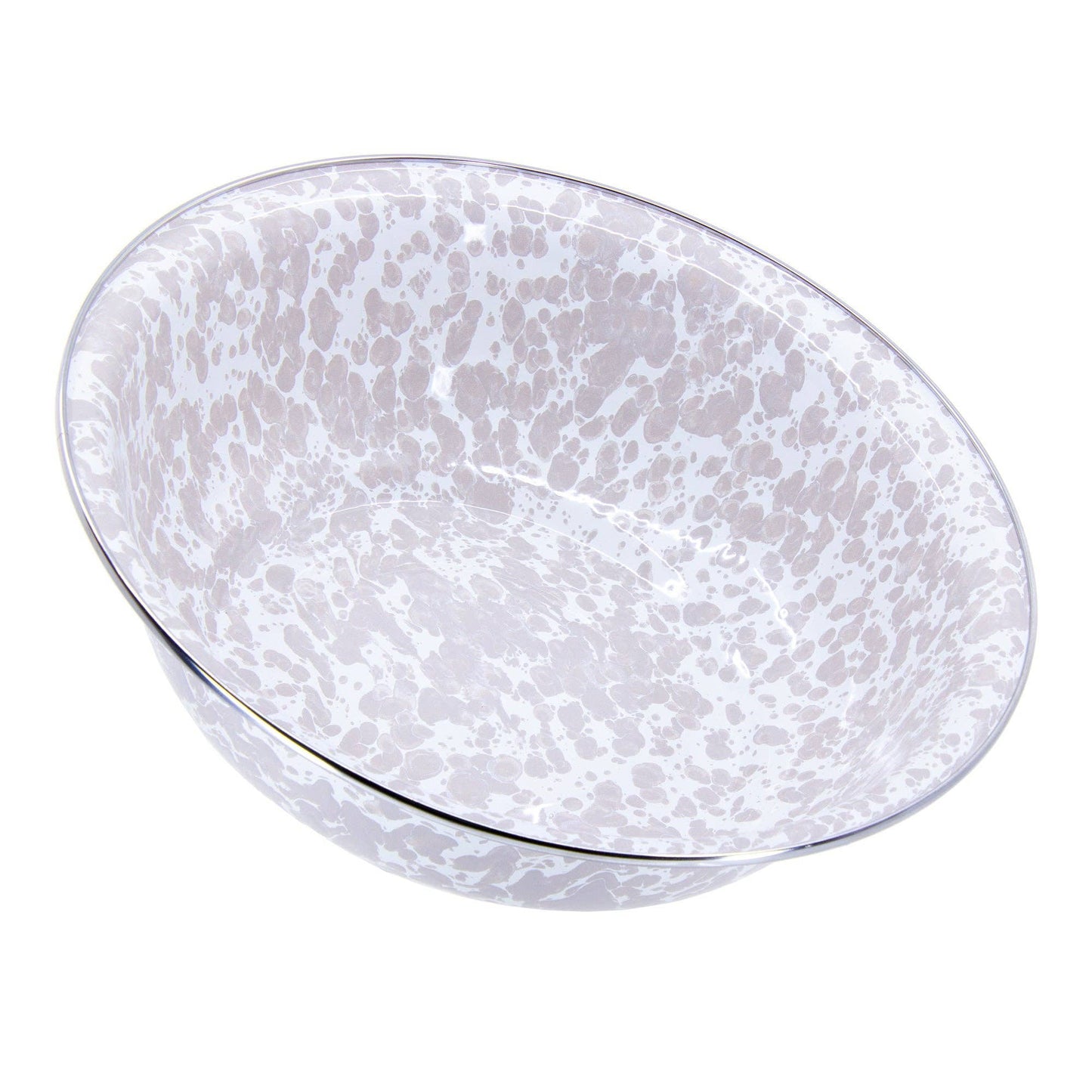 Golden Rabbit Enamelware Swirl Serving Bowl: Cobalt Swirl
