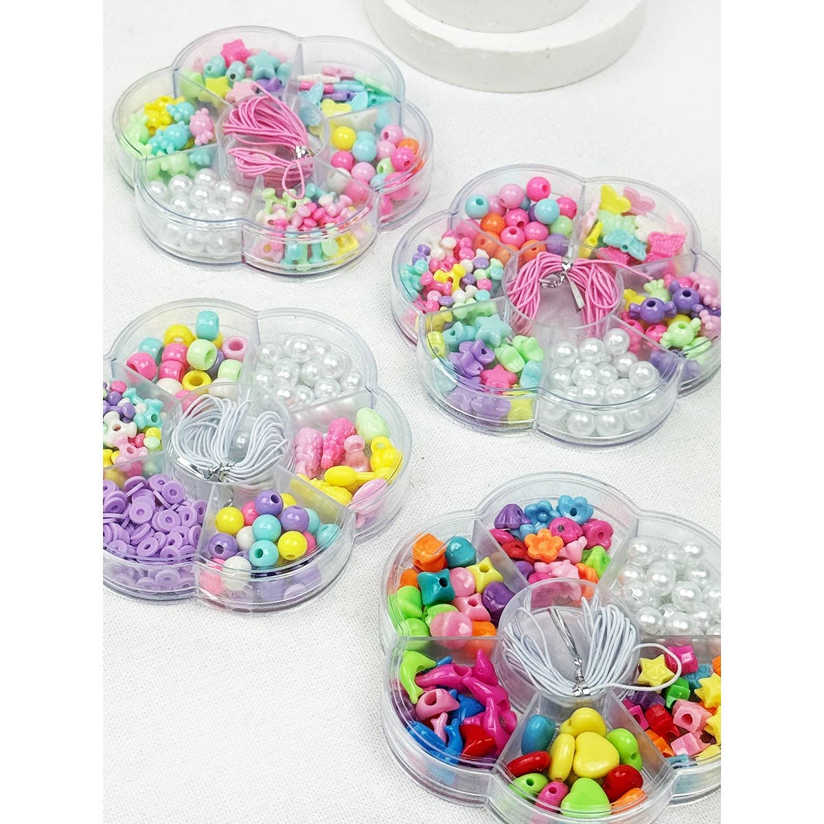 DIY Bracelet Making Pearl Color Mix Beads Set: MIX COLOR / ONE(12)