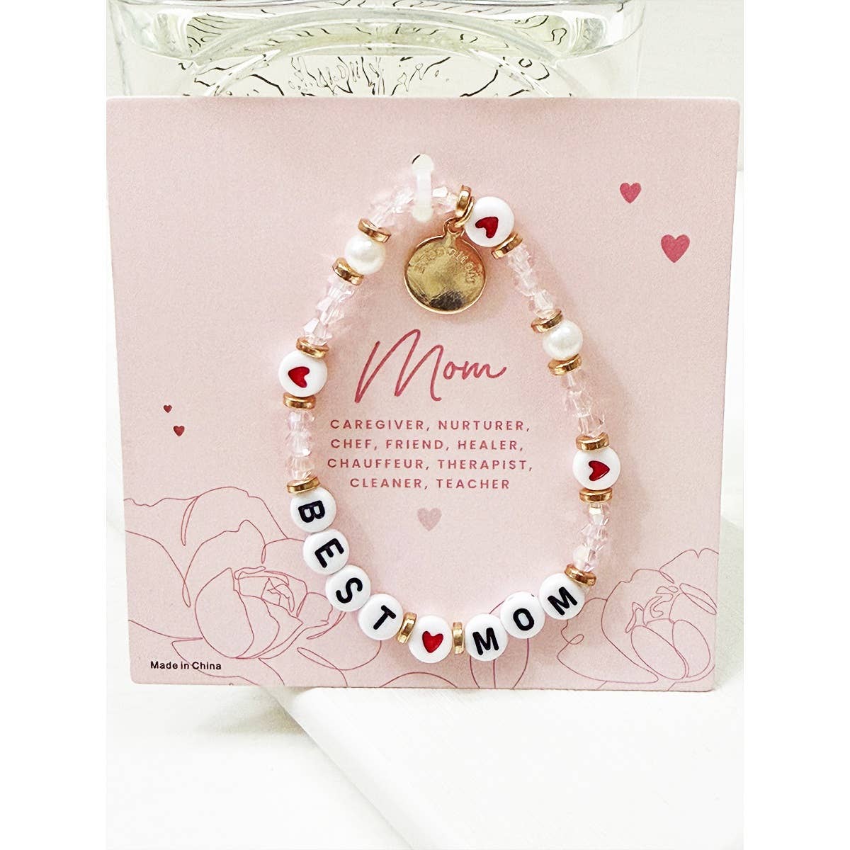 Soft Tone BEST MOM Inpirational Bracelet: MIX COLOR / ONE(12)
