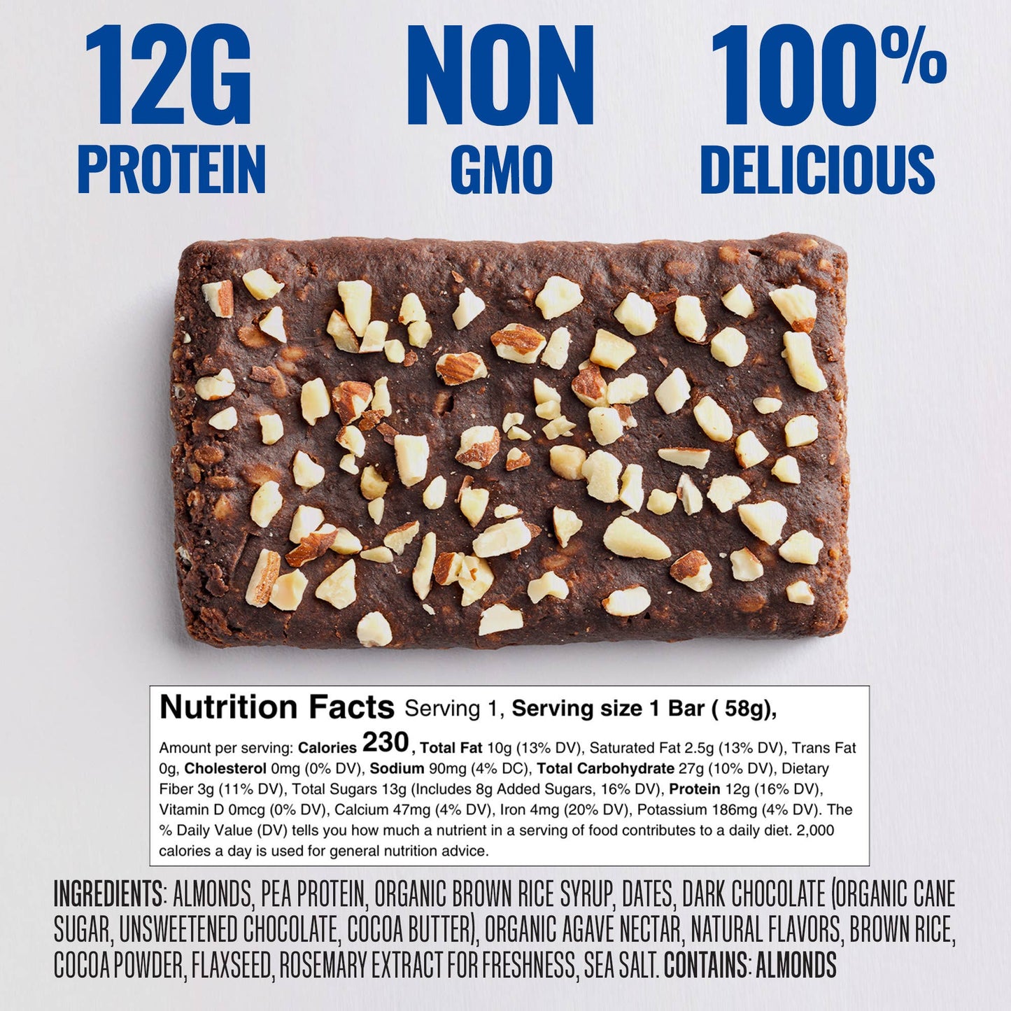 The GFB: Dark Chocolate Almond Protein Snack Bar