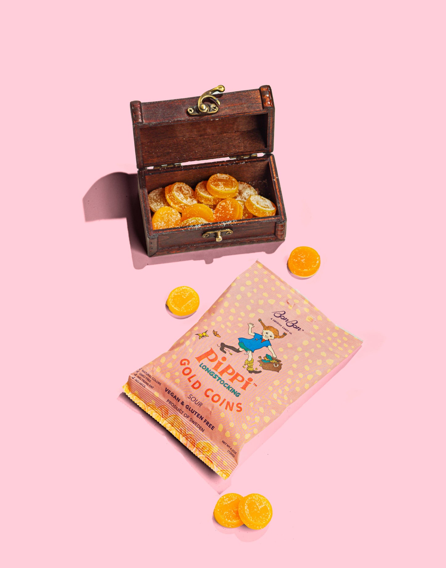 Pippi Longstocking Gold Coins - Swedish Candy 4.2oz (120g)