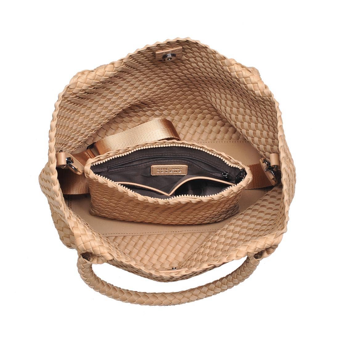 Sky's The Limit Medium Woven Neoprene Tote: Black
