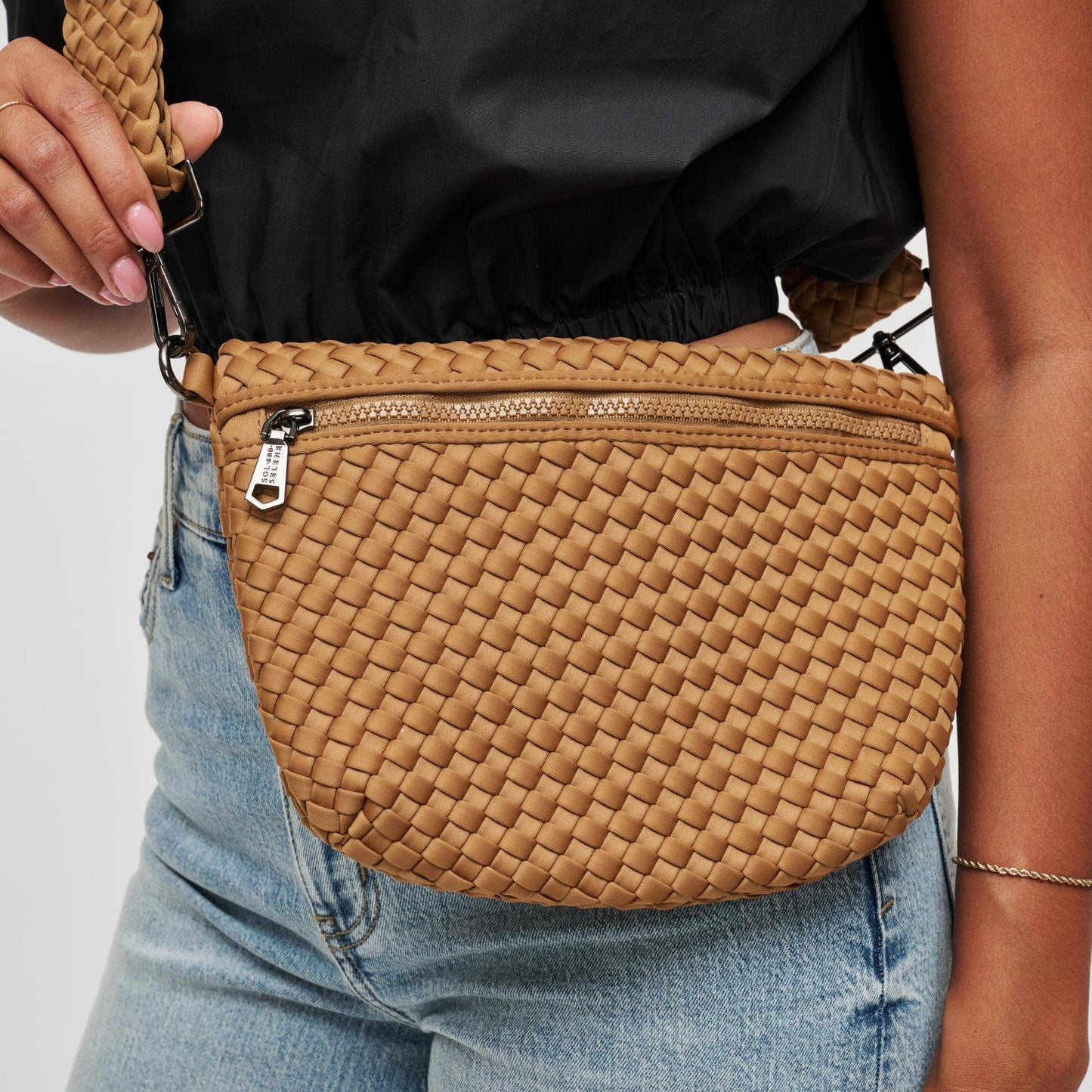 Ethereal - Woven Neoprene Crossbody: Sand