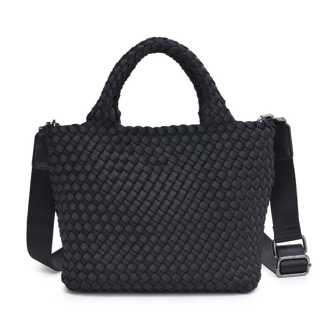 Sky's The Limit Small Woven Neoprene Crossbody: Cream