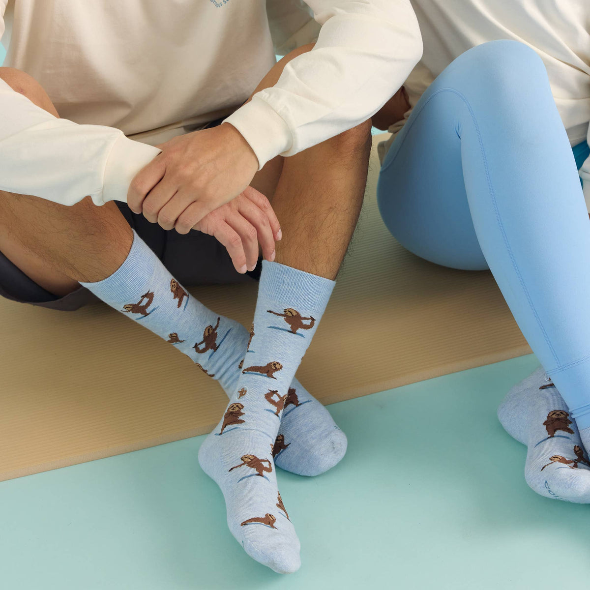 Socks that Support Mental Health | Blue Sloths: Medium