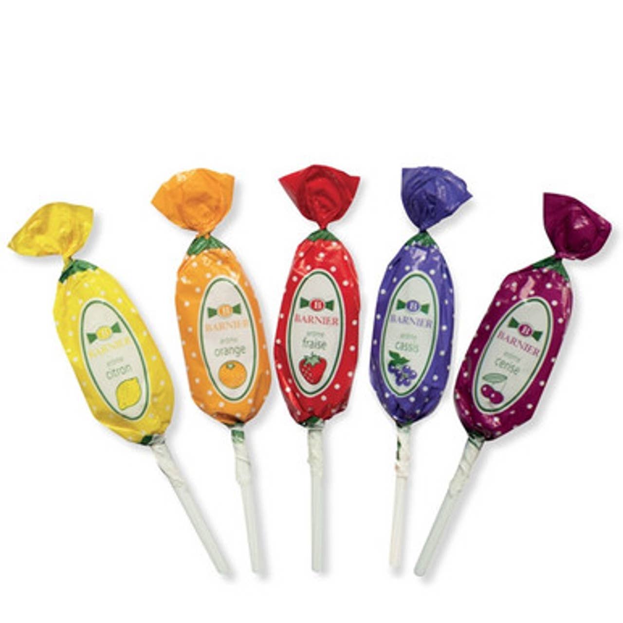 Bonbons Barnier Assorted Fruit Flavored Lollipops - 200 pc
