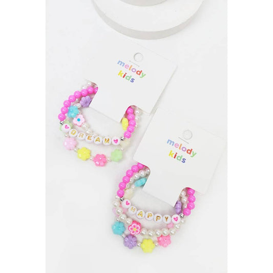 Happy and Dream Kids Bracelet Set: MIX COLOR / ONE(12)